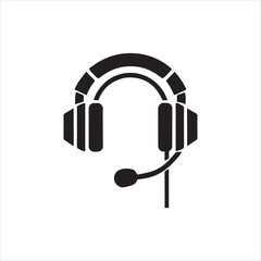 Gaming Headset icon silhouette vector art 