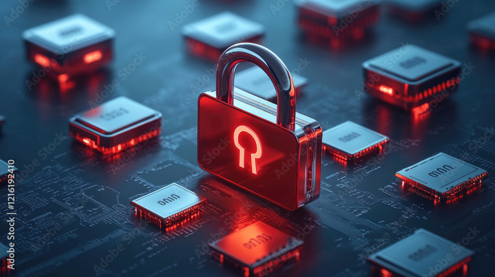Poster cybersecurity measures protecting data integrity digital landscape infographic tech environment clos