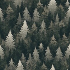 Fototapeta premium Vintage Retro Forest Scene in Earthy Hues.jpeg