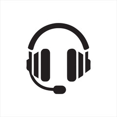 Gaming Headset icon silhouette vector art 