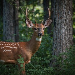 Imagine the deep, soulful eyes of a doe as it peers through the trees at you.