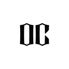 OC monogram logo design letter text name symbol monochrome logotype alphabet character simple logo