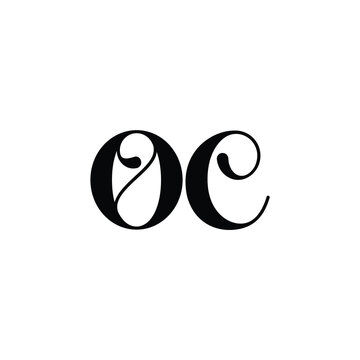 OC monogram logo design letter text name symbol monochrome logotype alphabet character simple logo