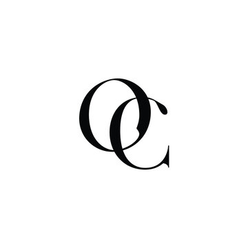 OC monogram logo design letter text name symbol monochrome logotype alphabet character simple logo