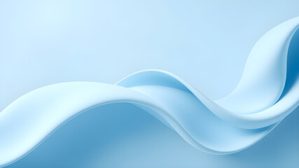 3d render, abstract modern blue background, fashion wallpaper with wavy layers and ruffles. Fabric design. Generative AI