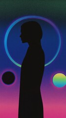 abstract modern concept of anxiety, stress and mental health related to time fleeting, with copy space.