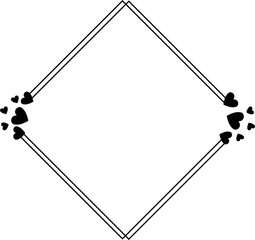 Hearts Frame , Hearts Border Design Template