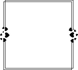 Hearts Frame , Hearts Border Design Template
