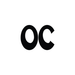 OC monogram logo design letter text name symbol monochrome logotype alphabet character simple logo