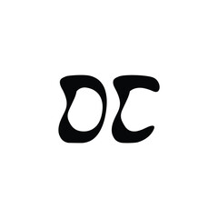 OC monogram logo design letter text name symbol monochrome logotype alphabet character simple logo