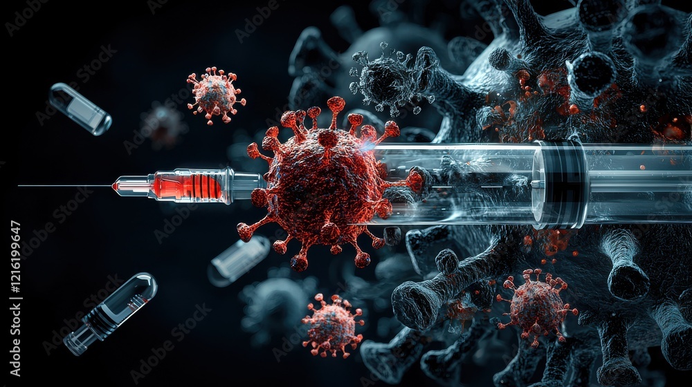 Poster neutralization of hmpv virus a conceptual visualization in a scientific environment