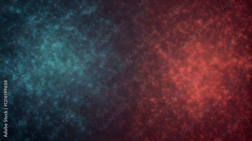Aufkleber abstract background blends teal and red with subtle particle effects beautifully