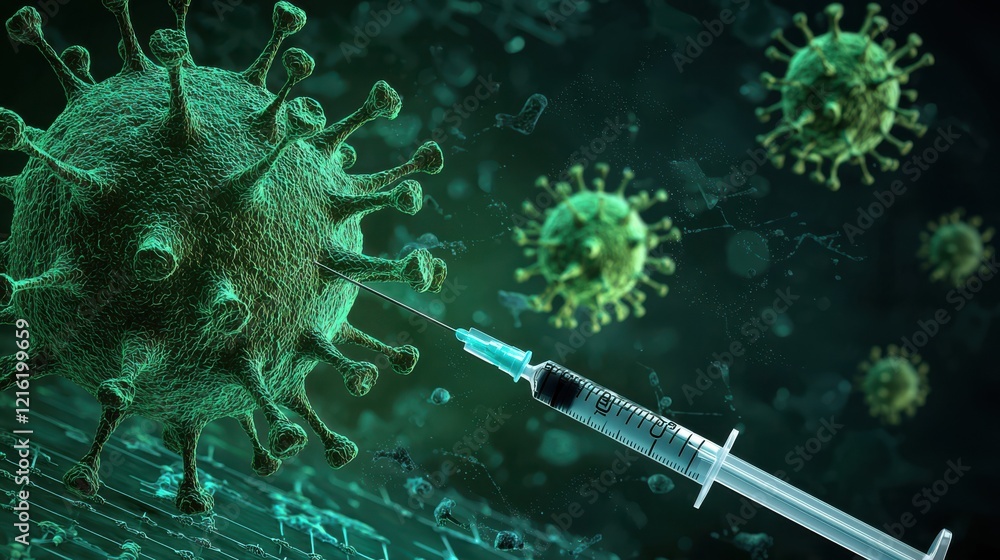 Poster Neutralization of hmpv virus a conceptual visualization in a scientific environment focused on virus mechanisms and immunization perspectives