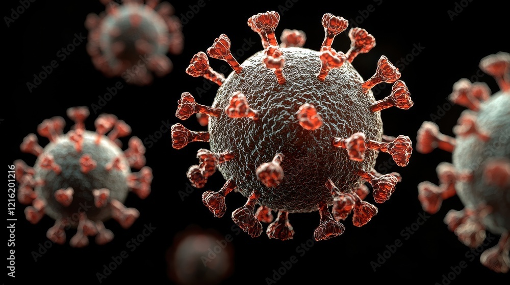 Poster Exploring the digital visualization of hmpv virus particles in a scientific environment for enhanced understanding