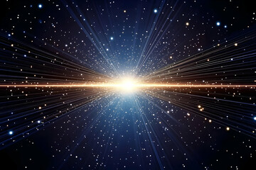 Obraz premium Abstract Background with Light Rays and Particles Creates Dynamic Visual Effects