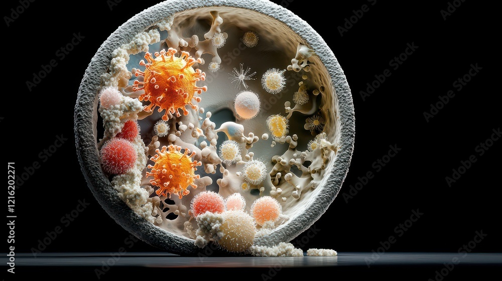Poster observing hmpv standard growth in a petri dish experiment at a laboratory a scientific exploration o