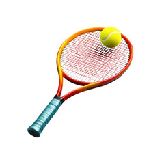 Tennis Racket and Ball - Ready to Serve