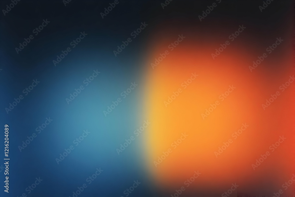 Poster abstract background blends blue and orange with soft gradient effect seamlessly
