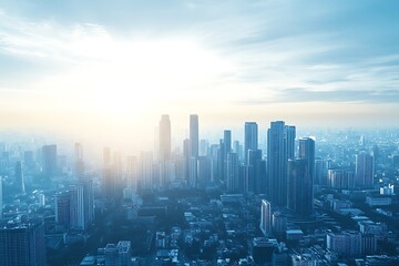 Obraz premium Majestic City Skyline at Dawn