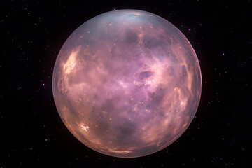The pink planet in space, abstract texture in pink Planet Venus.