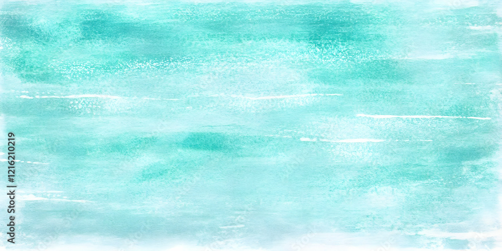 Poster abstract turquoise watercolor background texture creates a calming and serene atmosphere for various