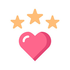 review rating love flat icon