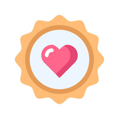 medal love flat icon