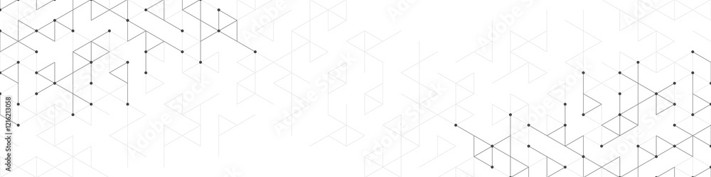 Poster Graphic design element for web page or banner with a geometric pattern of triangle shapes