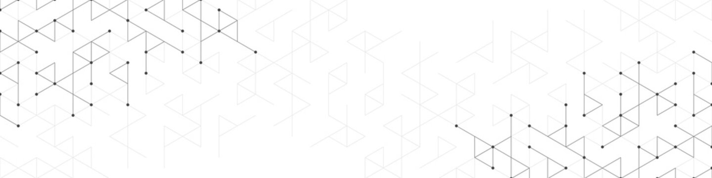Graphic design element for web page or banner with a geometric pattern of triangle shapes