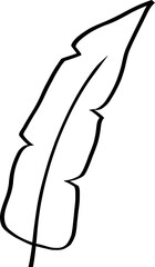 leaf line art decoration vector