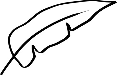 leaf line art decoration vector