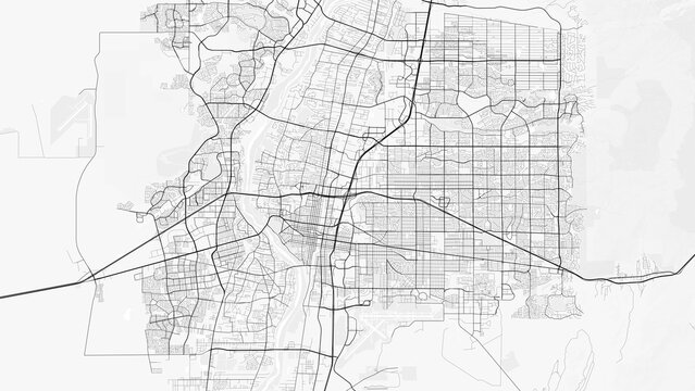 Map of Albuquerque, USA. Perfect for posters, printing, wallpaper, and home decor. Maps with monochrome and black and white styles, suitable for those who want to customize