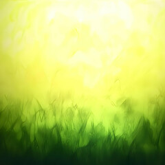 Obraz premium Abstract Green and Yellow Background Creates a Dreamlike and Ethereal Atmosphere with Soft Focus and Light Leaks.