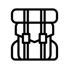 travel bagpack outline style