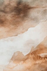 Abstract Watercolor Landscape: Earthy Tones and Tranquil Hues