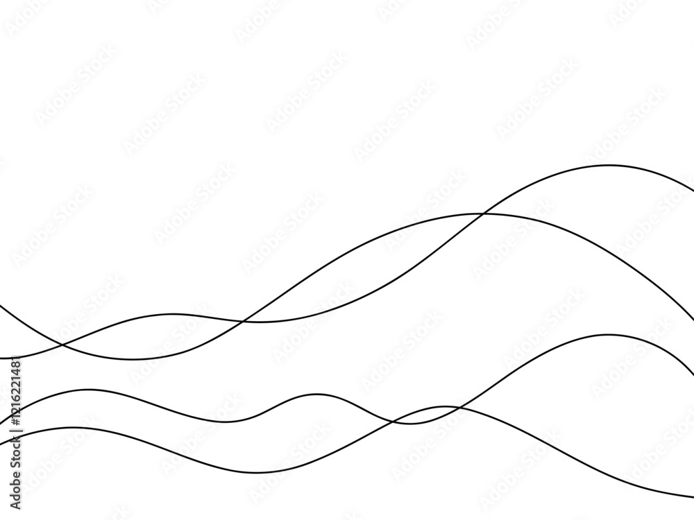 Poster thin abstract wavy lines. modern, simple, minimalistic background with an empty space for text. the 