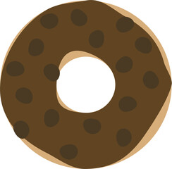 Fancy Delicious Sweet Donut Illustration 
