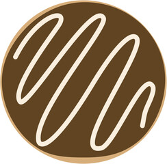 Fancy Delicious Sweet Donut Illustration 