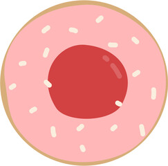 Fancy Delicious Sweet Donut Illustration 