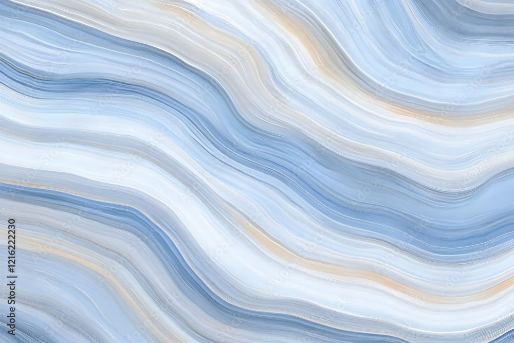 Poster abstract blue and beige marble texture background with smooth wavy lines and elegant swirls