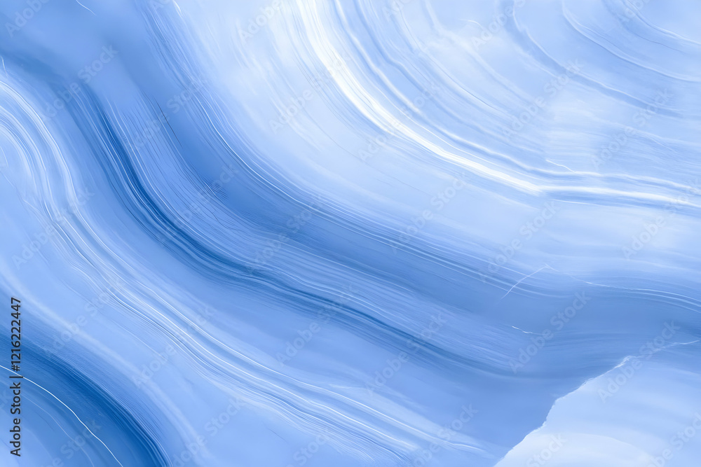 Poster abstract blue liquid background flows smoothly with elegant white accents in a diagonal wave pattern