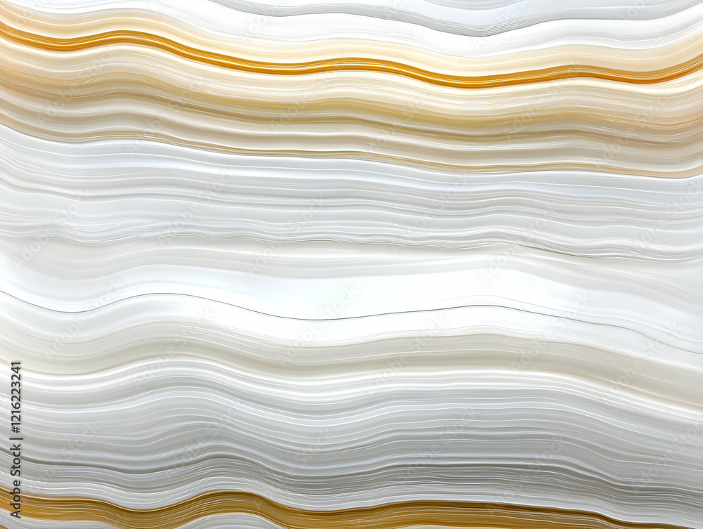 Poster abstract white and gold wavy lines background creates a smooth and elegant visual effect.