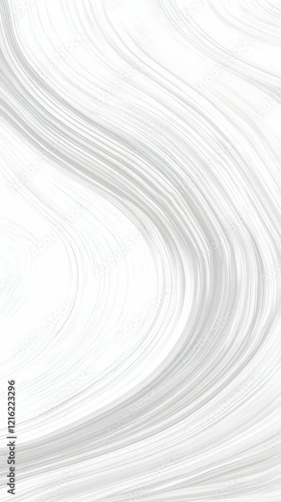 Poster abstract white and gray wavy lines background creates a smooth and elegant design