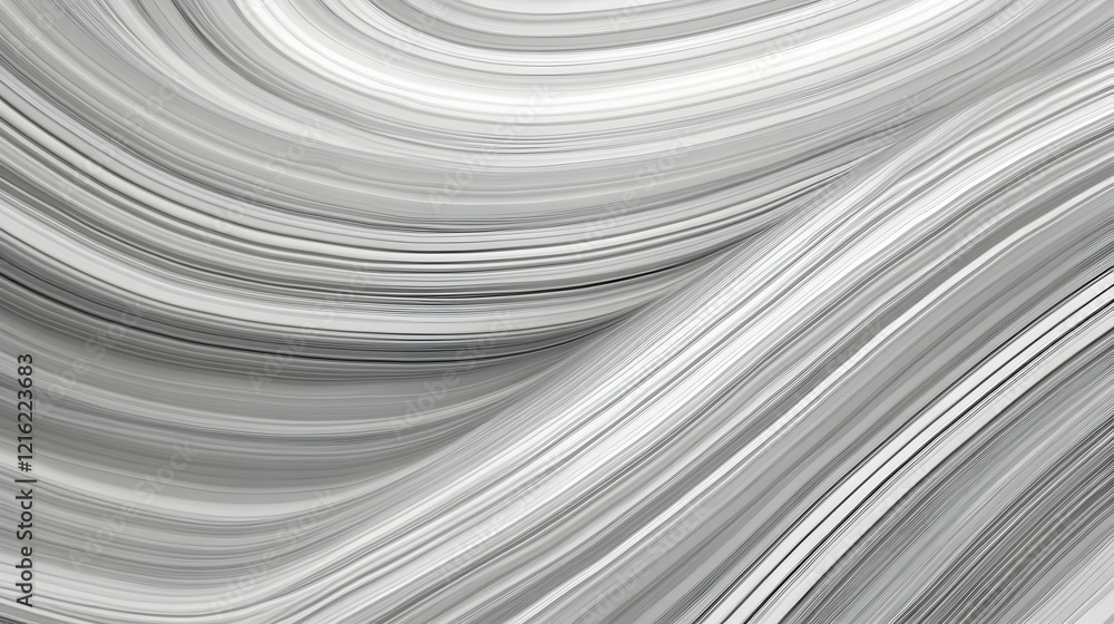 Poster abstract gray and white wavy lines background creates a dynamic and modern design with smooth curves