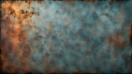 Abstract teal and burnt orange textured background with grunge and distressed effects.