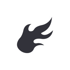 Fire solid icons, minimalist vector illustration ,simple transparent graphic element .Isolated on white background