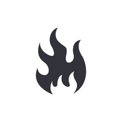 Fire solid icons, minimalist vector illustration ,simple transparent graphic element .Isolated on white background