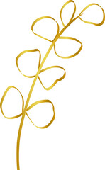 gold leaf line decoration