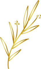 gold leaf line decoration