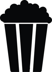 Popcorn bucket icon vector illustration design on a white background.